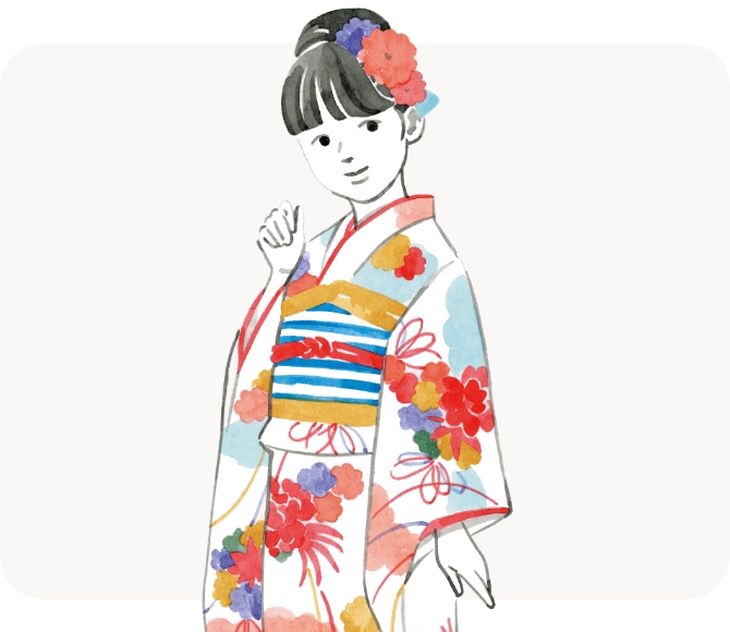 ハーフ成人式・十三参りイラスト