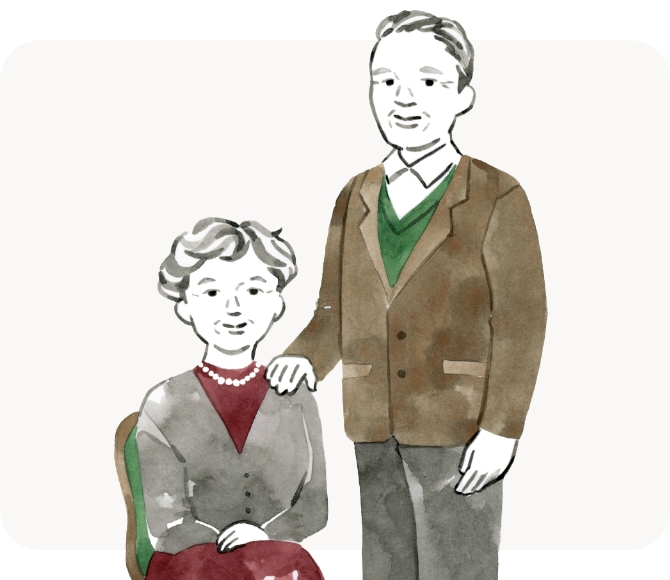 結婚記念・家族写真イラスト